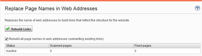 Image: Replace page names in web addresses