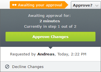Image: Approve Changes button