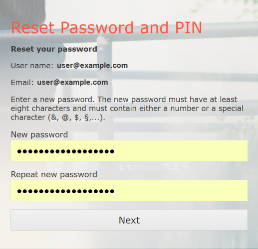 Image: Enter new password