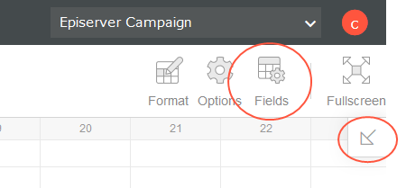 Image: Reorder the table using the Fields option