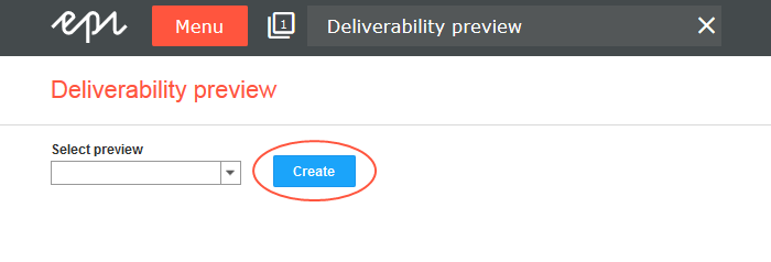 Image: Creating a deliverability preview