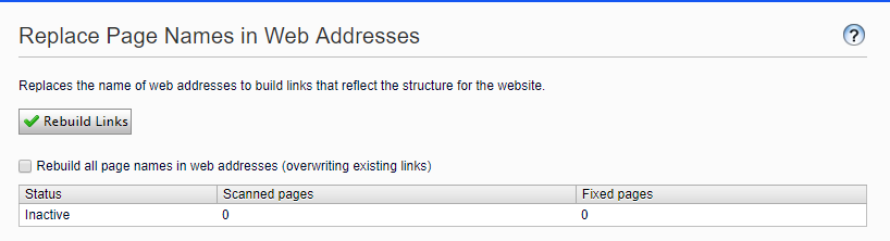 Image: Replace page names in web addresses