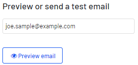 Image: Choose preview or send test email option