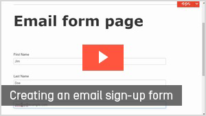 Creating an email sign-up form