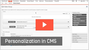 Personalization in CMS