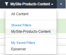 shared filters menu