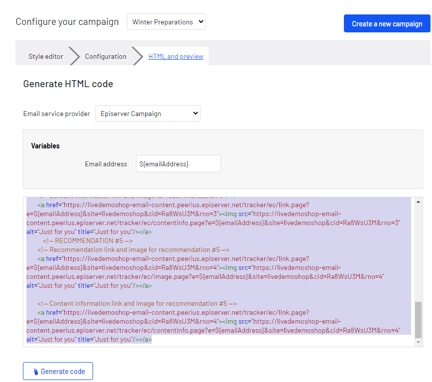 Image: HTML code