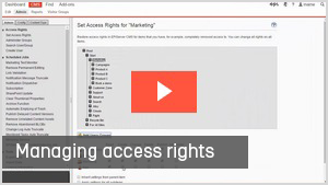 Managing access rights