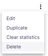 Image: Delete visitor group from context menu