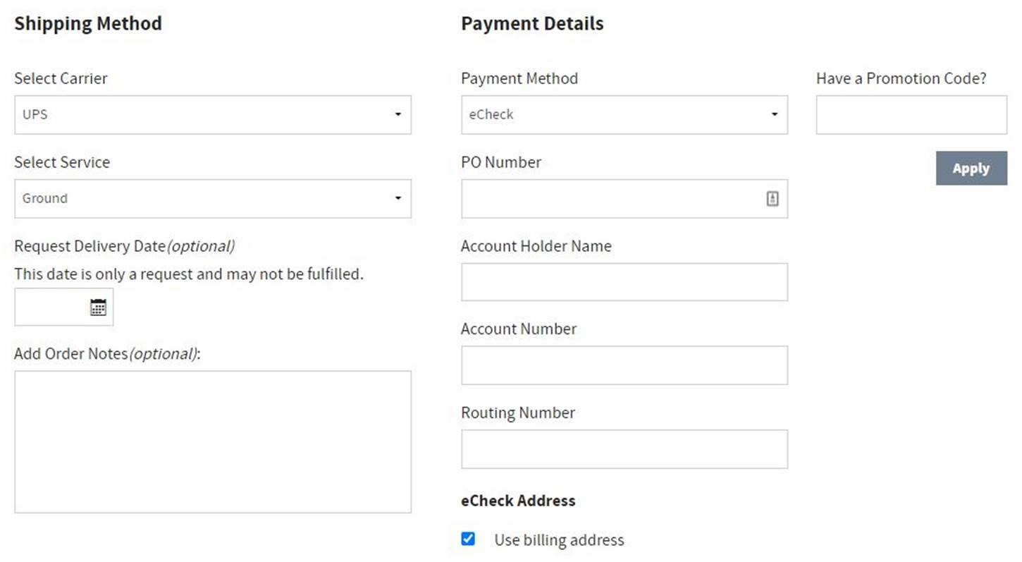 ECheck Payment Method