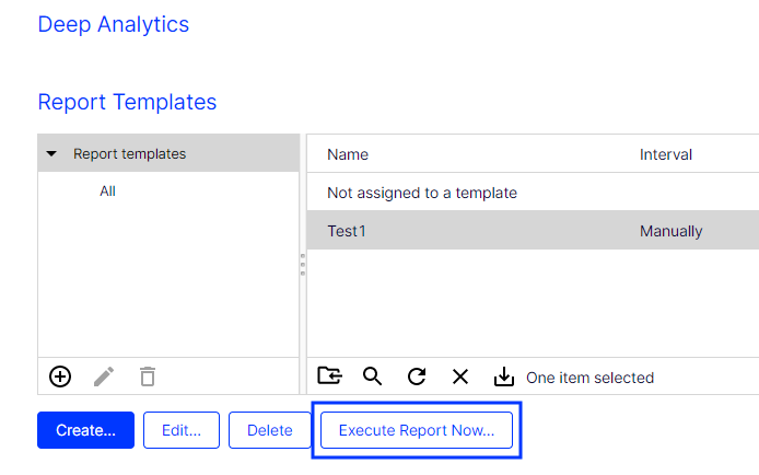 Image: Deep Analytics report templates and executed reports