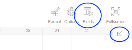 Image: Reorder the table using the Fields option