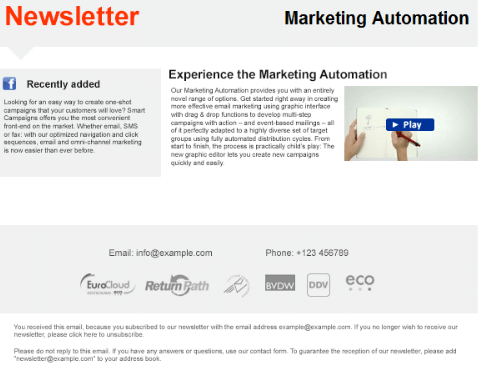 Image: Mailing with an animated GIF