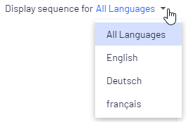 Image: Display sequence for language drop-down