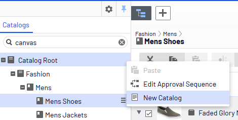 Creating and editing a catalog
