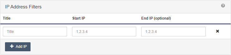 IP address filters