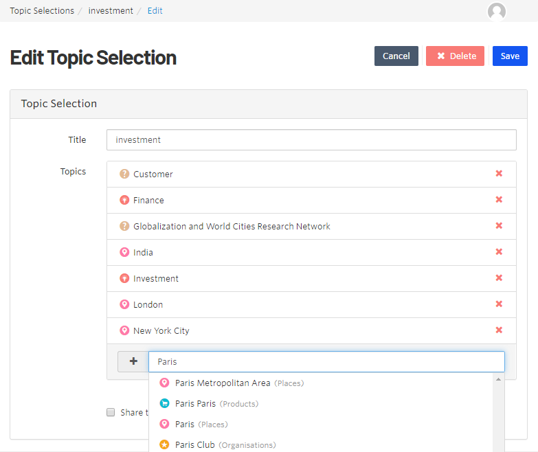 Image: edit topic selection