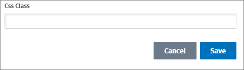 screen capture of the CSS Class field