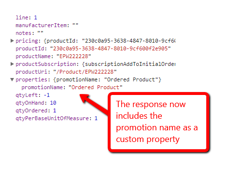 Cart Response with Promotion Name