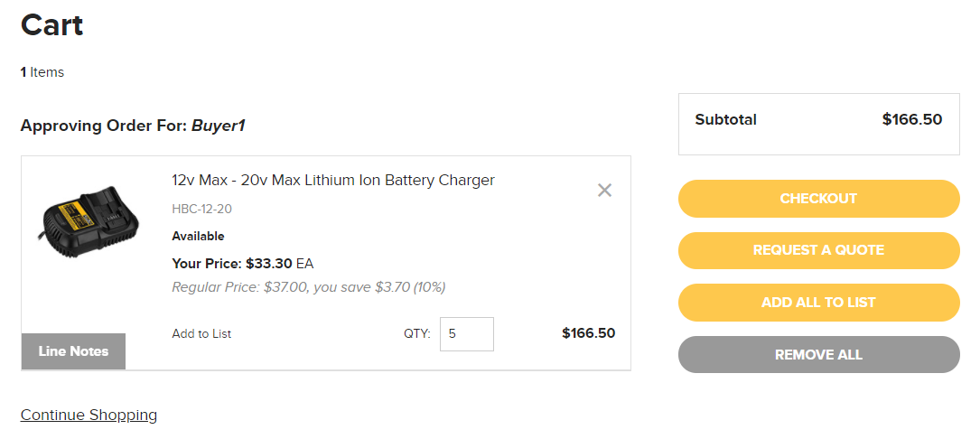 Order approval checkout
